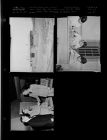 Lesco House Ads; Boys taking written test for Rodeo Event; New Commander for Reserve Unit (3 Negatives (April 18, 1955) [Sleeve 37, Folder e, Box 6]